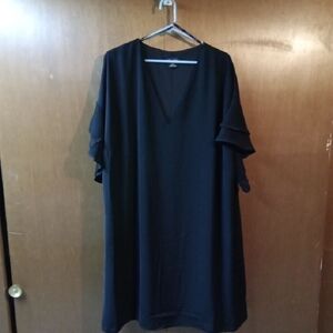 City Chic Black V-Neck Dress XL/22
